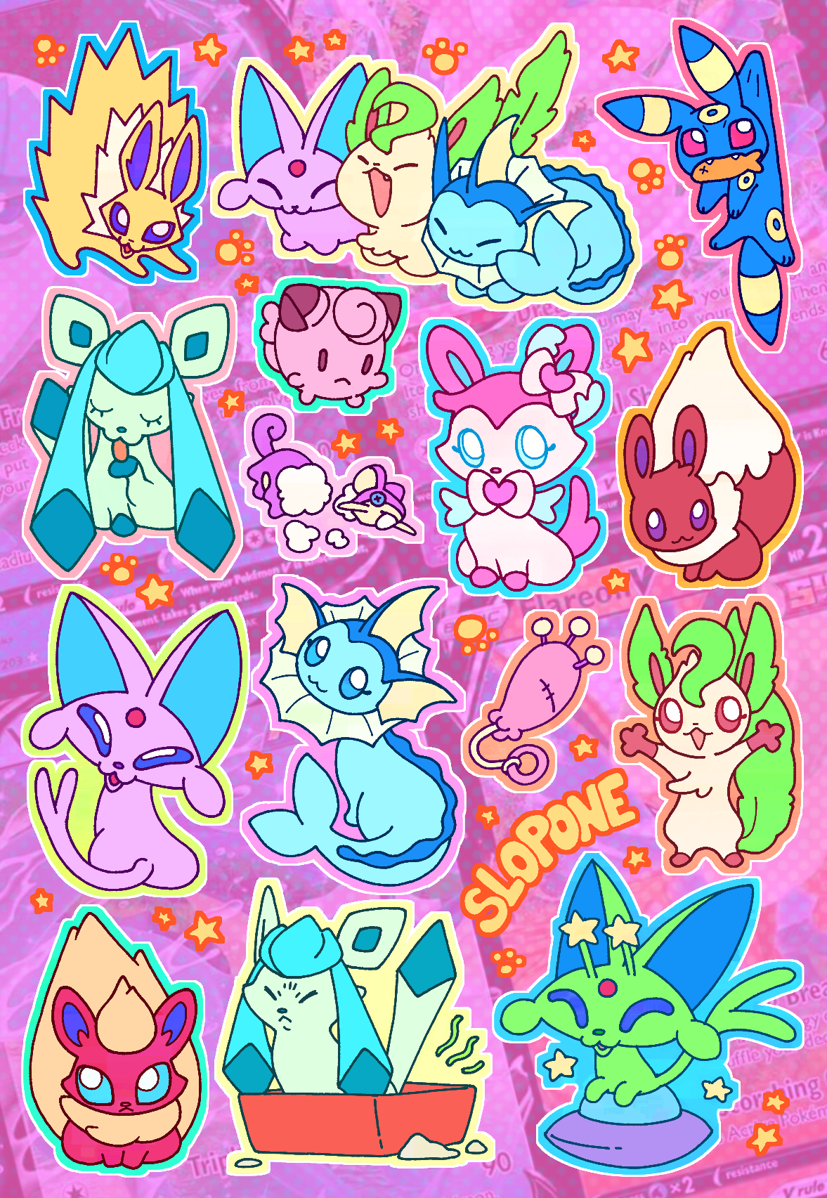 Funny Looking Cats Sticker Sheet